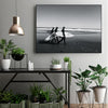 "Surfers Iii" Canvas Framed Black 32x24 Wall Art