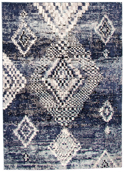 Makondo Mosaique Blue Area Rug - 5'3" x 7'3"