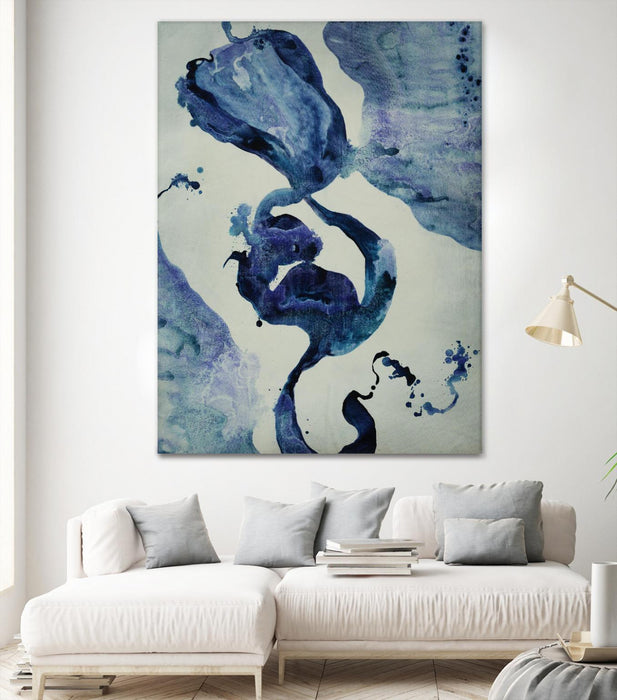 Œuvre d’art murale Giant Art « Inky Waters Iii » 72 x 54