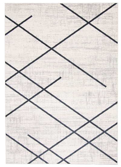 Damali Ivory/Blue Machine Washable Area Rug - 8'0" x 10'0"