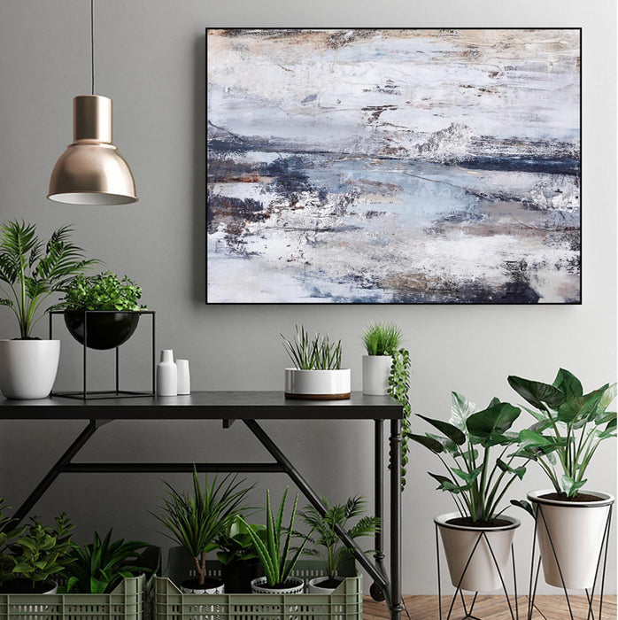 Œuvre d’art murale sur toile encadrée noire « Outline » 32 x 24