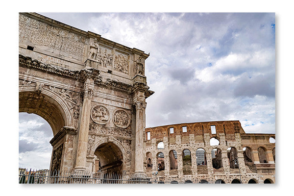 Arch of Titus Near Ancient Colosseum in Rome 16x24 Wall Art Fabric Panel Without Frame