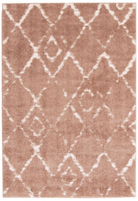 Carpette à poil long Lona rose 7 pi 10 po x 10 pi 0 po