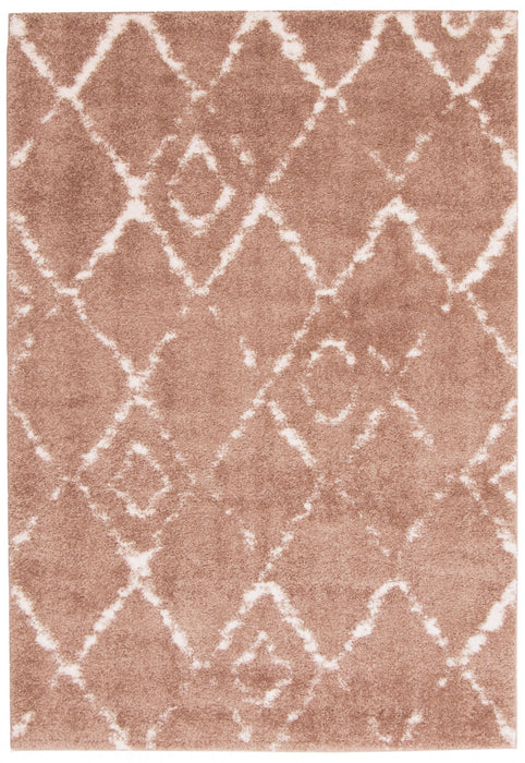 Carpette à poil long Serafina rose 7 pi 10 po x 10 pi 0 po