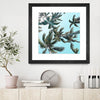 "Palm 03" Matted and Framed Black 30x30 Wall Art