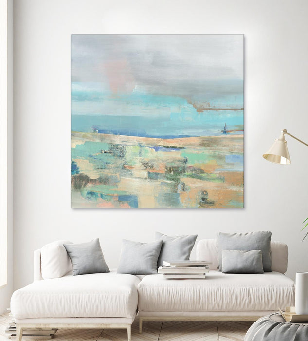 Œuvre d’art murale Giant Art « Low Tide I » 72 x 72