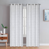 Paire de panneaux de rideaux gris à oeillets Durham - 54x84 