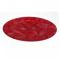 Assiette de présentation de 13 po rouge ornée de triangles - ensemble de 6