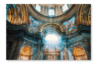  Sant'agnese In Agone In Rome, Italy 28 po x 42 po : Cadre d'art mural et panneau de tissu