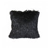 Coussin à fourrure noire - ensemble de 2 coussins
