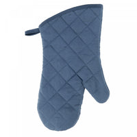 Mitaine de four piquée bleue de 7,5 po x 13 po - ensemble de 4