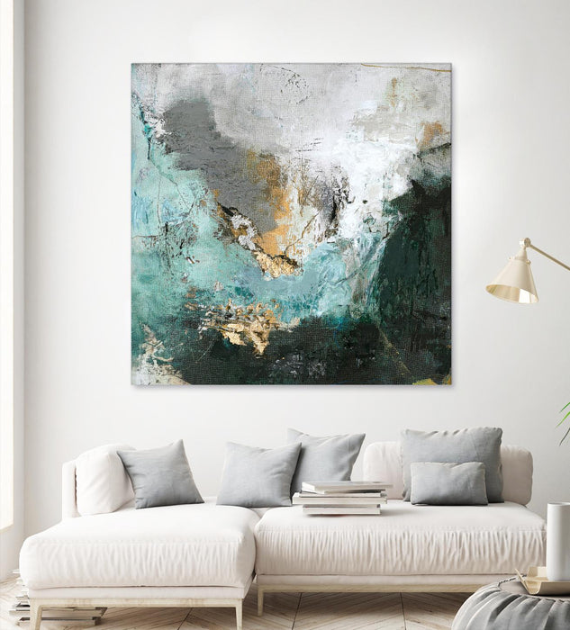 Œuvre d’art murale Giant Art « Arctic Green » 54 x 54