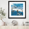 "Surf's Up" Matted and Framed Black 36x36 Wall Art