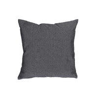Coussin noir en chambray avec fermeture à glissière - ensemble de 2 coussins