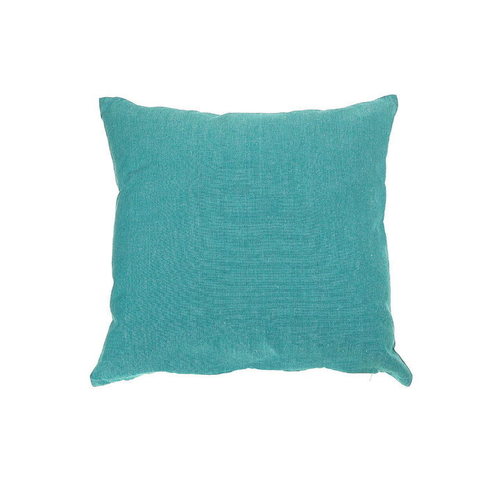 Coussin bleu sarcelle en chambray avec fermeture à glissière - ensemble de 2 coussins