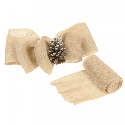Burlap Ribbon Natural 10" x 5 Yd Crafts|Ruban en jute naturelle 10 po x 5 verges