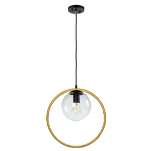 Luminaire suspendu Lugano à 1 ampoule avec corde