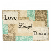 Napperon Eva « Love Laugh Dream » 12 x 18 - ensemble de 12