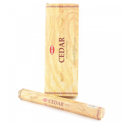 Hem Incense 20 Stick Cedar - Set of 6 Incense Sticks|20 bâtons d’encens Hem à arôme de cèdre - ensemble de 6 paquets de bâtons d’encens