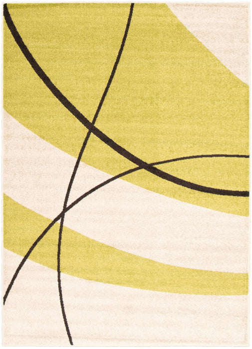 Carpette Carson crème-verte - 3 pi 11 pox 5 pi 7 po