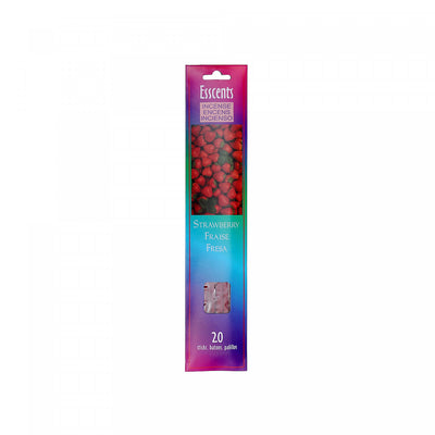 Esscents Stick Strawberry - Set of 8 Incense Sticks|Bâtons à arôme de fraise d’Esscents - ensemble de 8 paquets de bâtons d’encens