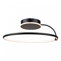 Plafonnier semi-affleuré IV Halo noir à DEL intégrées