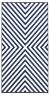 Carpette Dodie bleueivoire 2 pi 8 po x 4 pi 11 po