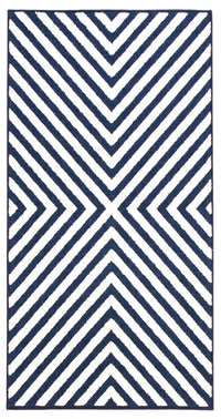 Carpette Dodie bleueivoire 2 pi 8 po x 4 pi 11 po