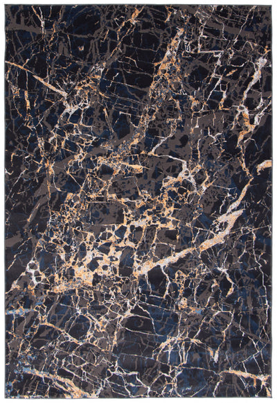 Black Marble Area Rug - 8'0" x 10'0"