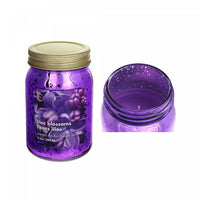 Chandelle de 9,2 oz à arôme de fleurs lilas dans un pot Mason électroplaqué - ensemble de 2