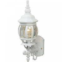 Applique murale Classico blanche à 1 ampoule pour l'extérieur