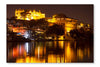  City Palace And Pichola Lake At Night, Udaipur 24 po x 36 po : Cadre d'art mural et panneau de tissu
