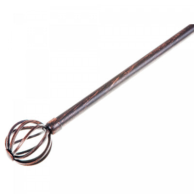16/19mm Metal Drape Pole Set Globe - Black Copper|Ensemble de tringles à rideaux de 16 à 19 mm en métal avec fleuron en forme de globe - cuivre noir