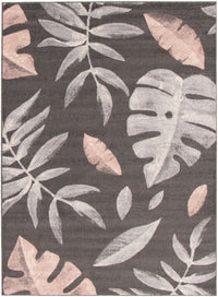 Carpette Palta anthracite-rose - 7 pi 10 pox 10 pi 2 po