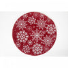 Napperon en corde de coton imprimé de flocons de neige - ensemble de 12
