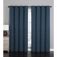 Panneau coupe-lumière Linea de 84 po bleu marine en jacquard - ensemble de 2