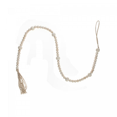 Dual Wood Bead Garland Natural Christmas Ornaments|Guirlande de Noël double naturelle avec perles en bois