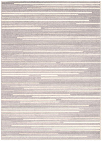 Faith Silver-Cream Area Rug - 5'3" x 7'3"