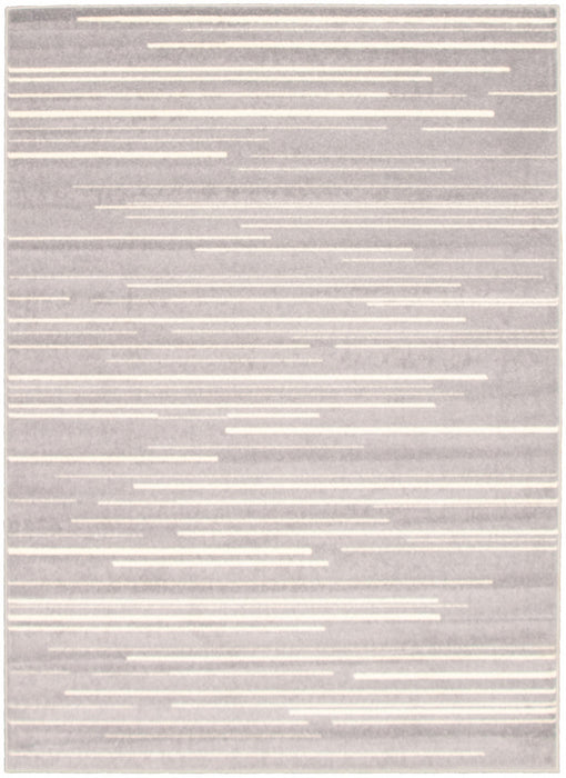 Carpette Faith argent-crème - 5 pi 3 pox 7 pi 3 po