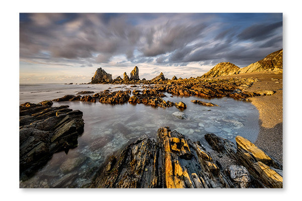  Atlantic Coast In Northwestern Spain 16 po x 24 po : Cadre d'art mural et panneau de tissu