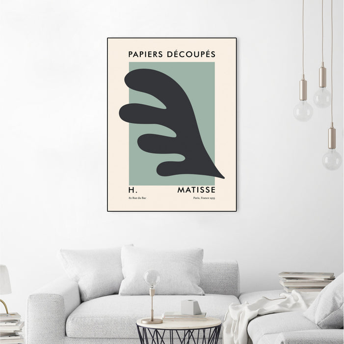 Œuvre d’art murale sur toile encadrée noire « Papiers Découpés Vi » 24 x 32