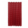 Rideau de douche en polyester rouge et aluminium argenté à motif de treillis