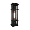 Applique murale Granger Square noire à 1 ampoule pour l'extérieur