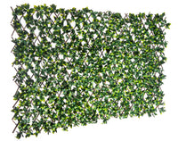  Treillis de saule extensible 36 po x 72 po avec feuilles de gardénia artificielles 