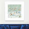 "Summer Confetti Ii" Matted and Framed White 30x30 Wall Art