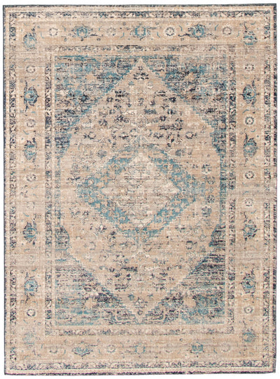 Hansel Classic Silver-Black Area Rug - 5' x 8'