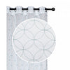 Panneau de rideau transparent 96 po en LurexMC brodé de motifs de diamants bleu sarcelle - ensemble de 2