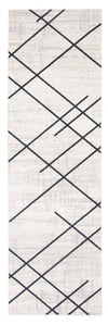 Carpette Damali ivoire et bleue lavable à la machine - 2 pi 6 po x 8 pi 0 po