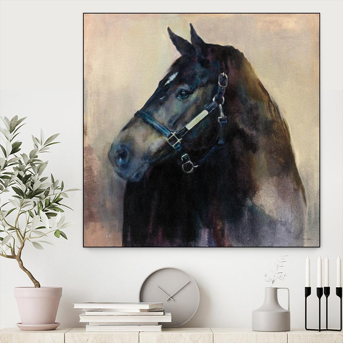 Œuvre d’art murale sur toile encadrée noire « Ritzy » 20 x 20
