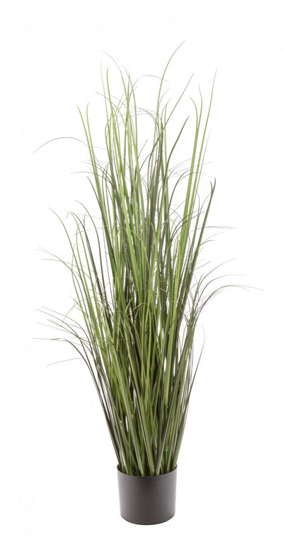 Artificial 47" Grass Indoor And Outdoor In Black Pot 